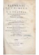 ELEMENTI DI CHIMICA di  G. A. Chaptal TOMO III 1801 Venezia I prima edizione