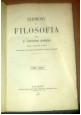 ELEMENTI DI FILOSOFIA opera completa in 2 volumi Giuseppe Romano 1853 Virzì libri antichi