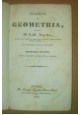 ELEMENTI DI GEOMETRIA Legendre 3 volumi in uno 1851 Vincenzo Puzziello Rubini libro antico