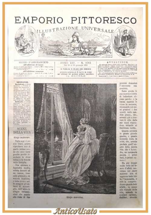 EMPORIO PITTORESCO illustrazione universale 1884 1885 2 annate giornale antico