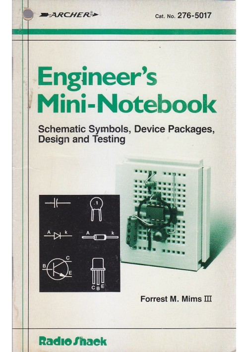 ESAURITO - ENGINEER S MINI NOTEBOOKS schematic symbols di Forrest Mims III 1990 Radio Shack