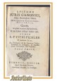 EPITOME JURIS CANONICI Tomo I di Vitus Pichler 1755 libro antico diritto chiesa