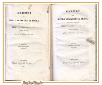 ESEMPI DI BELLO SCRIVERE 2 volum Luigi Fornaciari 1842 libro antico prosa poesia