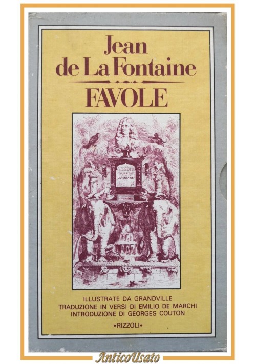 FAVOLE di Jean de La Fontaine 2 volumi 1980 Rizzoli Libro illustrato Grandville