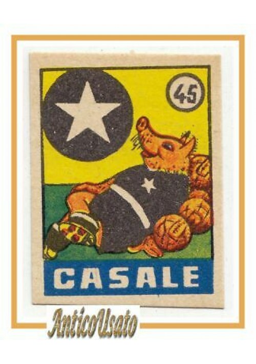 FIGURINA calcio CASALE mascotte scudetto 1949 Originale Nannina vintage 