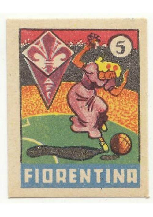 FIGURINA calcio FIORENTINA mascotte scudetto 1949 Originale Nannina vintage 