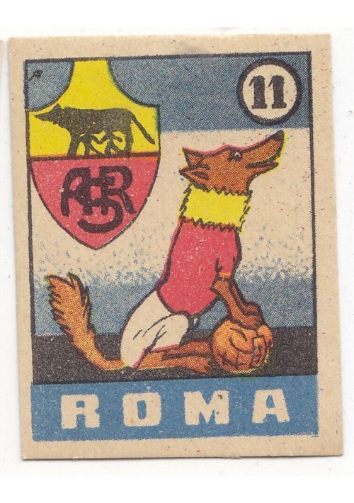 FIGURINA calcio ROMA mascotte scudetto 1949 Originale Nannina vintage Mundus