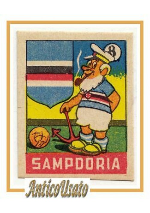 FIGURINA calcio SAMPDORIA mascotte scudetto 1949 Originale Nannina vintage 