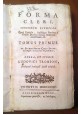 FORMA CLERI secundum exemplar PRIMI 3 volumi Ludovici Tronson 1774 Simone Occhi*