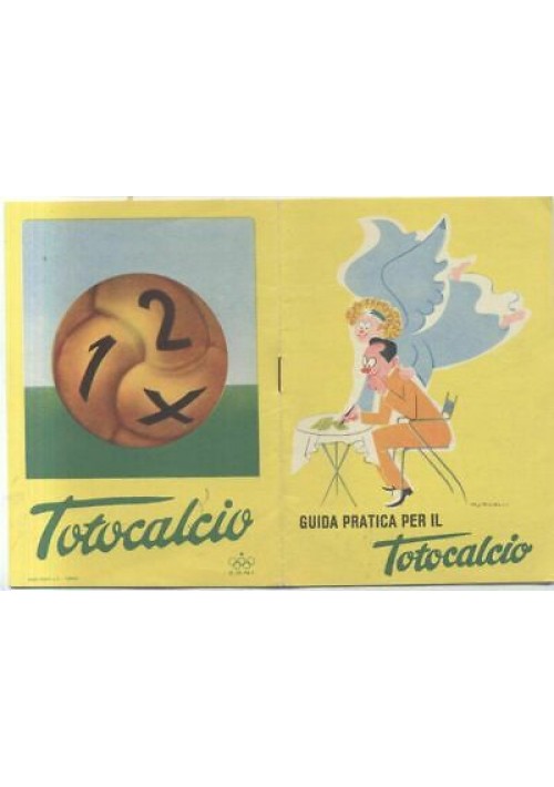 GUIDA PRATICA PER IL TOTOCALCIO anni '50 libretto illustrato