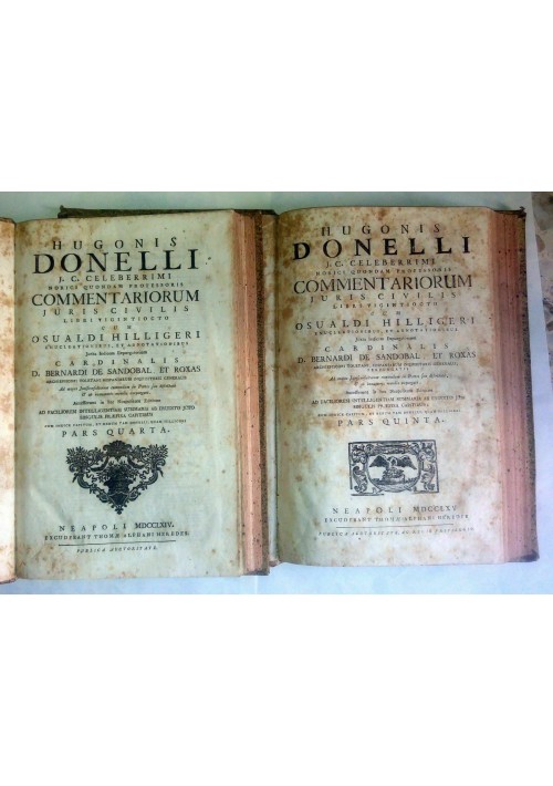 HUGONIS DONELLI COMMENTARIORUM JURIS CIVILIS + COMMENTARII ABSOLUTISSIMI 1762