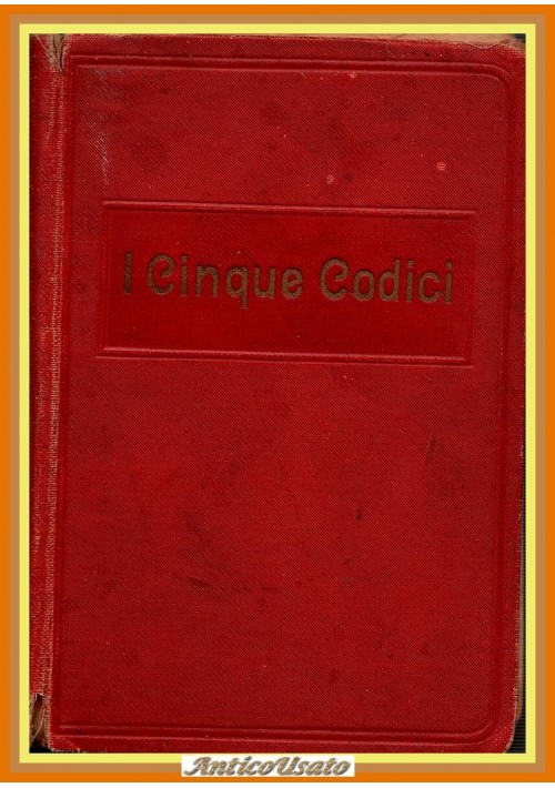 I CINQUE CODICI anni 20 Bietti Reggiani Libro civile commercio penale procedura