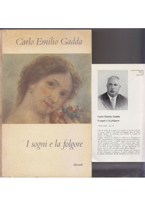 I SOGNI E LA FOLGORE di Carlo Emilio Gadda 1955 Einaudi I edizione libro prima