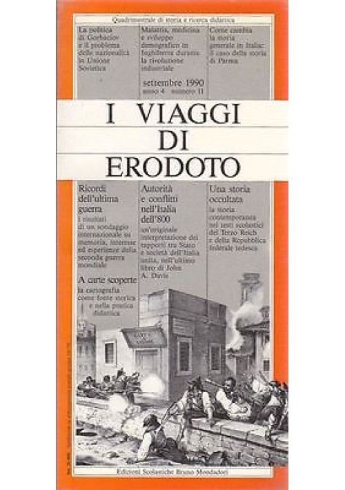 I VIAGGI DI ERODOTO settembre 1990 edizioni scolastiche Bruno Mondadori
