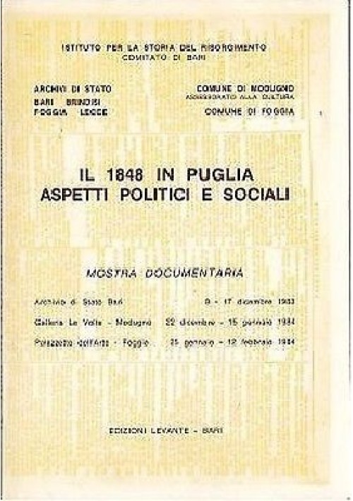 Il 1848 In Puglia Aspetti Politici E Sociali  Istituto per la storia del risorgimento