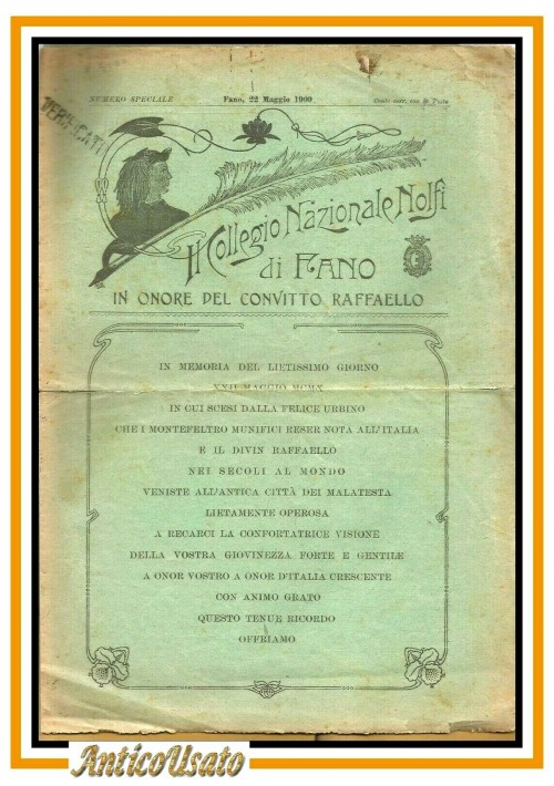 ESAURITO - IL COLLEGIO NAZIONALE NOLFI DI FANO in onore del convitto Raffaello 1909 rivista