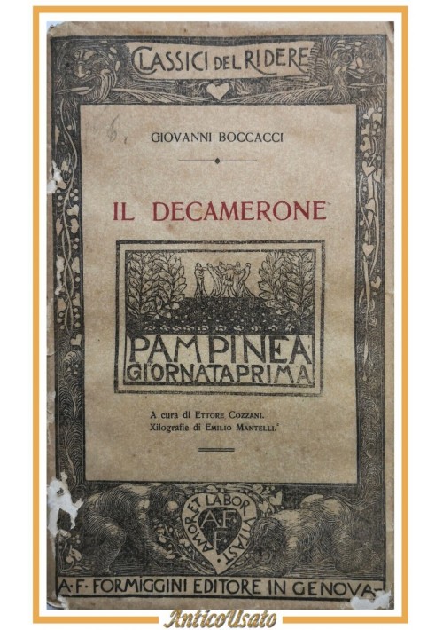 IL DECAMERONE novella prima di Giovanni Boccaccio 1913 Formiggini libro classici