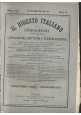 esaurito - IL DIGESTO ITALIANO enciclopedia 104 fascicoli sciolti 1887 1897 UTET dispense