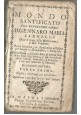 IL MONDO SANTIFICATO Volume I di Gennaro M. Sarnelli 1792 Salvatore Troise