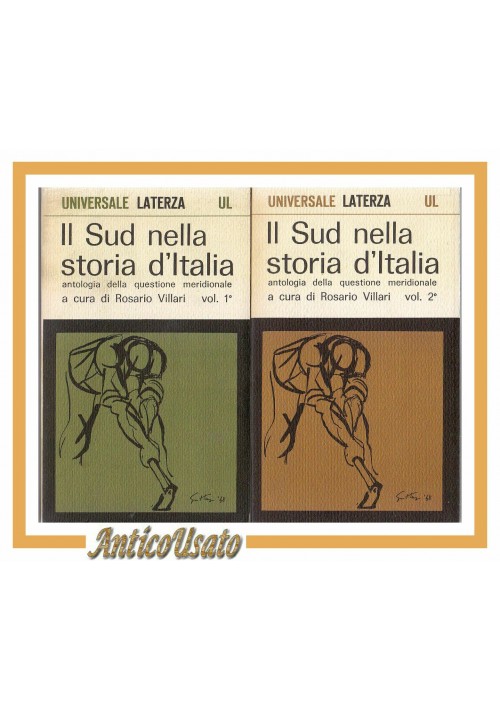 IL SUD NELLA STORIA D'ITALIA di Rosario Villari 1966 Laterza libro 2 volumi cmpl