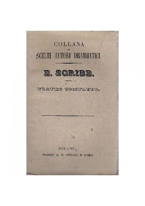 Il custode Della Moglie Altrui - Molino di Javelle Eugenio Scribe 1844 libro