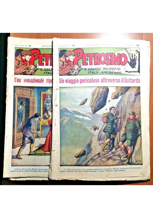 JOE PETROSINO fascicoli dal 14 al 26	- 1948 Nerbini poliziotto riviste vintage