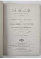 LA BOHEME Spartito Pianoforte di Puccini Testo Giacosa e Illica 1912 Ricordi