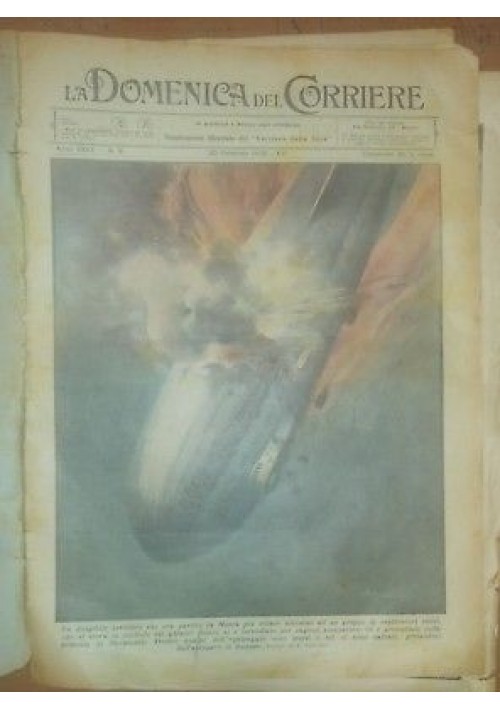 ESAURITO - LA DOMENICA DEL CORRIERE 20 febbraio 1938 dirigibile sovietico