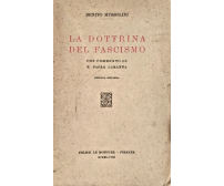 LA DOTTRINA DEL FASCISMO di Benito Mussolini 1940 Le Monnier Libro
