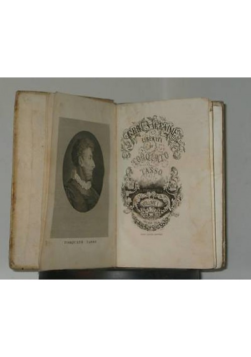 LA GERUSALEMME LIBERATA di Torquato Tasso 1844 1842 Sacchi 2 volumi completo