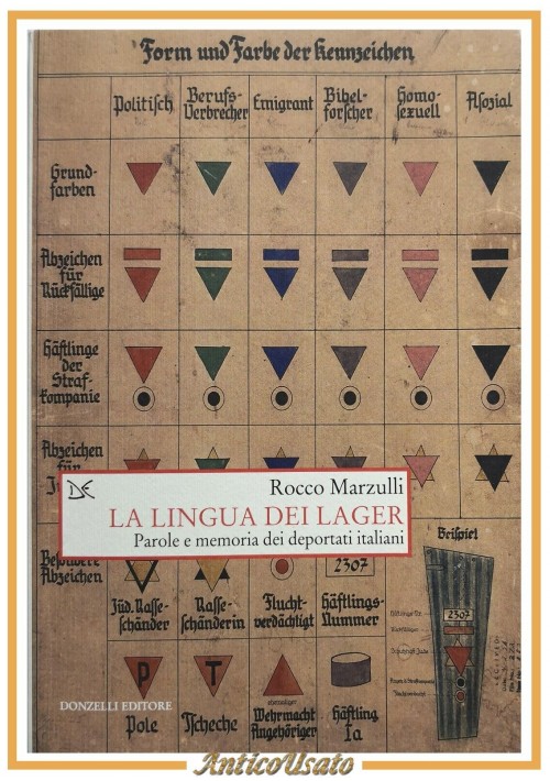 LA LINGUA DEI LAGER di Rocco Marzulli 2017 Donzelli Libro memoria deportati