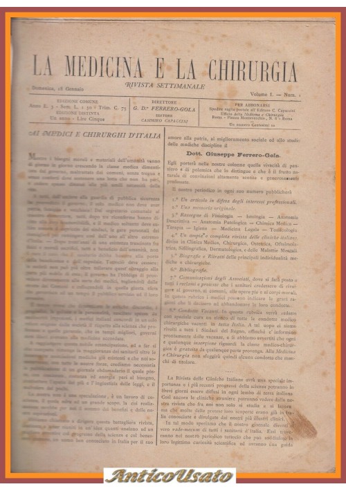 LA MEDICINA E LA CHIRURGIA rivista settimanale 1880 1881 3 volumi in 1 libro