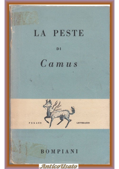 LA PESTE di Albert Camus 1948 I edizione Bompiani libro romanzo pegaso letterari