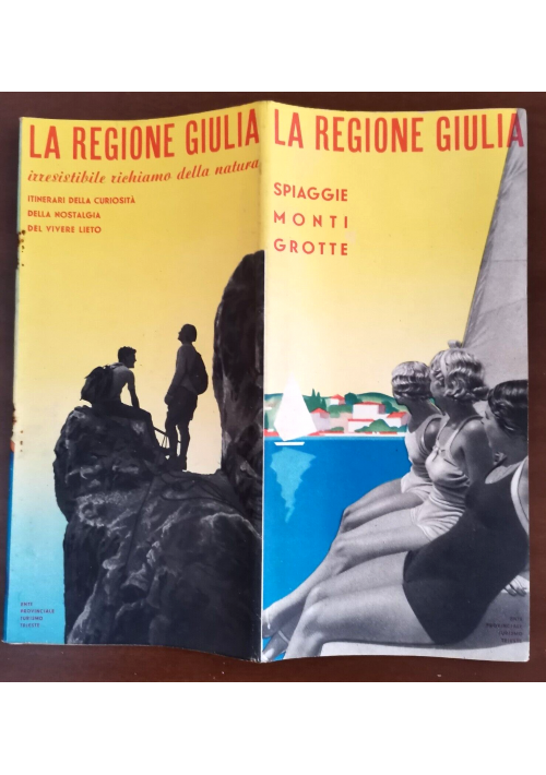 LA REGIONE GIULIA depliant anni 50 brochure turistico Friuli Venezia Vintage