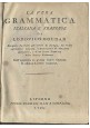 LA VERA GRAMMATICA ITALIANA E FRANCESE di Lodovico Goudar 1799 Masi libro antico