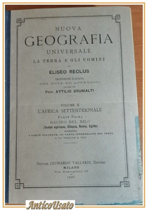 L'AFRICA SETTENTRIONALE parte I di Eliseo Reclus 1887 Libro Antico Illustrato