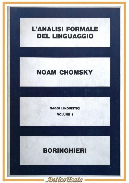 L'ANALISI FORMALE DEL LINGUAGGIO di Noam Chomsky  1969 Boringhieri Libro saggi