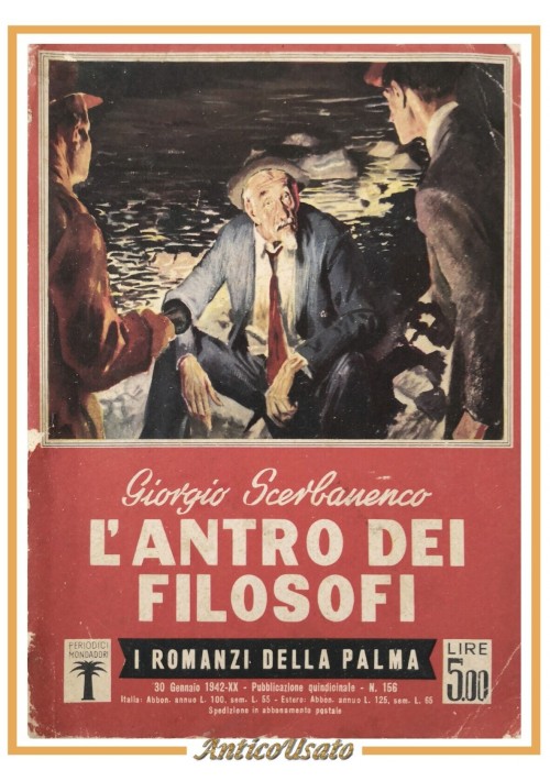 L'ANTRO DEI FILOSOFI di Giorgio Scerbanenco 1942 Mondadori Libro Romanzo Giallo