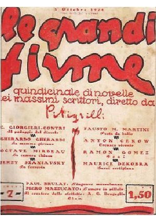 LE GRANDI FIRME 12 numeri vari Anno I e II (1924-1925) rilegati Pitigrilli
