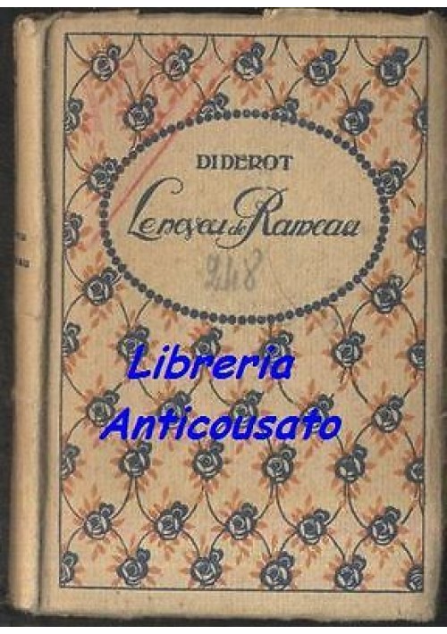 LE NEVEU DE RAMEAU di Diderot - edition Nilsson libro piccole dimensioni in 32mo