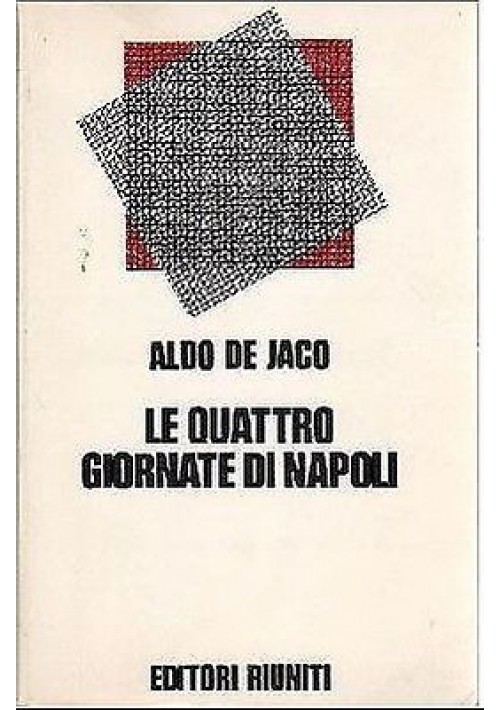 LE QUATTRO GIORNATE DI NAPOLI di Aldo De Jaco 1972 - seconda guerra mondiale
