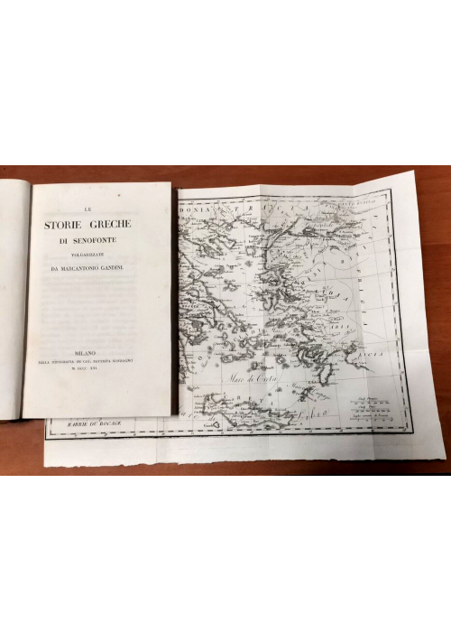 LE STORIE GRECHE di Senofonte 1821 Sonzogno Libro Antico tradotto da Gandini