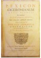 LEXICON CICERONIANUM Marii Nizoli ex recensione Alexandri Scoti 1734 Manfrè 