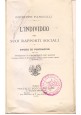 L'INDIVIDUO NEI SUOI RAPPORTI SOCIALI di Fanciulli 1905 Libro Scienze Bocca