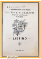 LISTINO LABORATORIO ENOLOGICO MONTALENTI  Casale Monferrato primi del '900 Vino