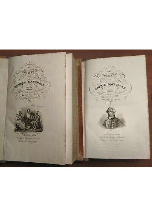 LO SPIRITO DELLA STORIA NATURALE di BUFFON 6 Volumi Completo 1834 - 39 Antonelli