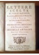 esaurito - Lettere Scelte Di Varie Materie Piacevoli tomo 4 Pietro Chiari 1752 libro antico