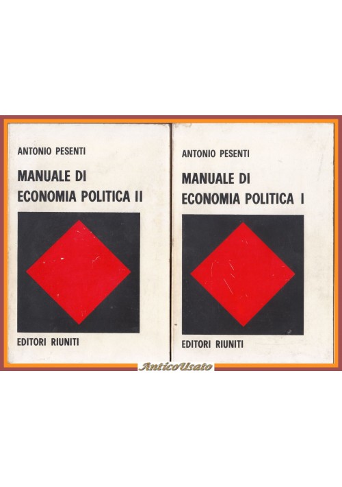 MANUALE DI ECONOMIA POLITICA Antonio Pesenti 2 volumi 1970 Libro editori riuniti