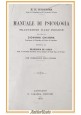 MANUALE DI PSICOLOGIA E B Titchener 1902 Carabba Libro Antico Vintage De Sarlo