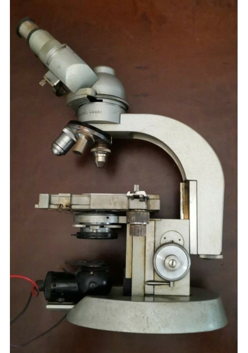 MICROSCOPIO HERTEL REUSS KASSELL binoculare tridimensionale vintage stereoscopio